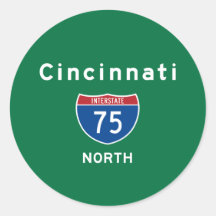 Cincinnati 75 etiquetas redondas