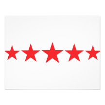 cinco 5 estrellas rojas de lujo comunicado personalizado