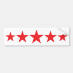 cinco 5 estrellas rojas de lujo pegatina de parachoque