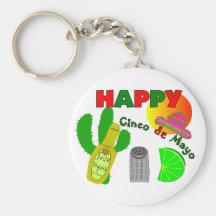 "Cinco cal del de Mayo feliz", Tequila y diseño de Llaveros Personalizados