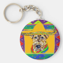 Cinco de Mayo Airedale Llaveros