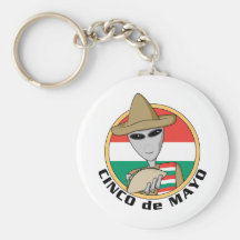 Cinco divertido de Mayo Llaveros