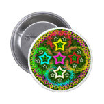 Cinco estrellas coloridas pin