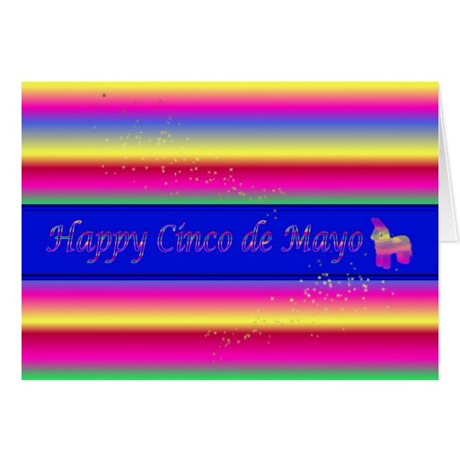 Cinco feliz de Mayo con pinata Felicitación