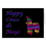 Cinco feliz de Mayo con pinata Tarjetón