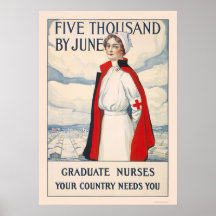 Cinco mil en junio - enfermeras graduadas necesari poster