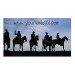 Cinco tarjetas de visita de los vaqueros