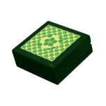 Cinco tréboles afortunados de la hoja caja de regalo