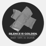 cinta aislante - la palabra es plata y el silencio pegatinas  
