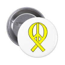 Cinta amarilla de la paz pin