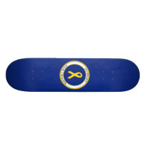 Cinta amarilla de las tropas patín personalizado