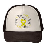 Cinta amarilla del desgaste del sarcoma I para mi  Gorras