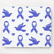 Cinta azul Mousepad de la conciencia