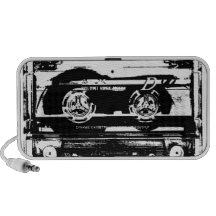 Cinta blanco y negro de la mezcla iPod altavoz