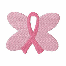 Cinta bordada de la mariposa del cáncer de pecho