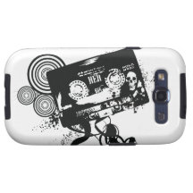 Cinta de audio y cráneo retros del Grunge Samsung Galaxy S3 Protector