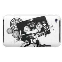 Cinta de audio y cráneo retros del Grunge iPod Case-Mate Cárcasa