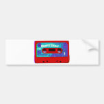 Cinta de casete audio retra roja etiqueta de parachoque