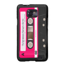 Cinta de casete retra de las rosas fuertes oscuras galaxy SII coberturas