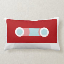 Cinta de casete retra roja almohadas
