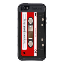 Cinta de casete retra roja personalizada