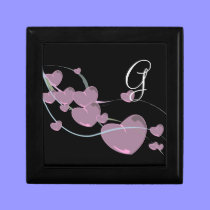 Cinta de corazones cajas de regalo