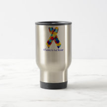 Cinta de la ayuda del rompecabezas de la concienci tazas
