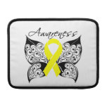 Cinta de la mariposa del sarcoma de Ewing Fundas MacBook