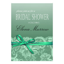 Cinta de los arcos y menta nupcial de la ducha del invitacion personalizada