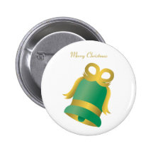 CINTA DE ORO VERDE LINDA DE LA CAMPANA DE NAVIDAD PINS