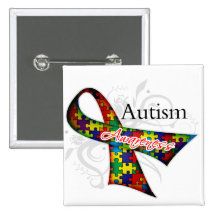 Cinta de voluta - conciencia del autismo pins
