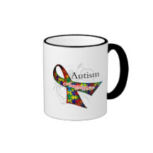 Cinta de voluta - conciencia del autismo tazas