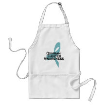 cinta del awarness del cáncer ovárico delantales