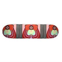Cinta del marco del corazón grande patineta personalizada