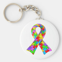 cinta del rompecabezas de la conciencia del autism llavero