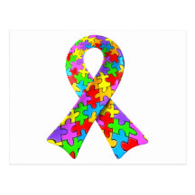 cinta del rompecabezas de la conciencia del autism postales