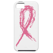 Cinta del rosa de la conciencia del cáncer de pech iPhone 5 fundas
