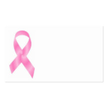 Cinta del rosa del cáncer de pecho plantilla de tarjeta de negocio