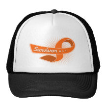 Cinta del superviviente de la leucemia gorros bordados