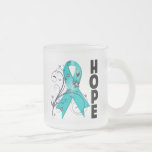 Cinta floral de la esperanza del escleroderma tazas