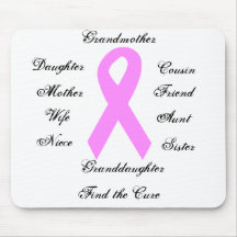 Cinta Mousepad de la conciencia del cáncer de pech Alfombrillas De Ratón