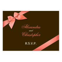 Cinta roja coralina RSVP Minicard Tarjeta Personal