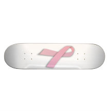 Cinta rosada de la conciencia del cáncer de pecho tablas de skate