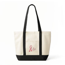Cinta rosada de la vida bolsas
