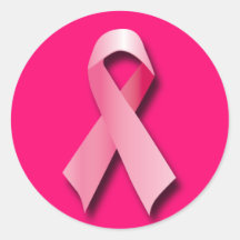 CINTA ROSADA DEL CÁNCER DE PECHO PEGATINA