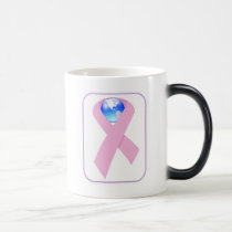 Cinta rosada global tazas