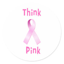 Cinta rosada - rosa de Thnk pegatinas
