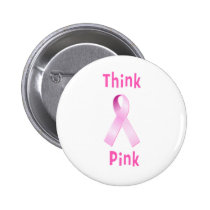 Cinta rosada - rosa de Thnk botones