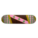 Cinta rosada tabla de patinar