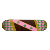 Cinta rosada tabla de patinar